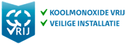 Logo Koolmonoxide vrij veilige installatie